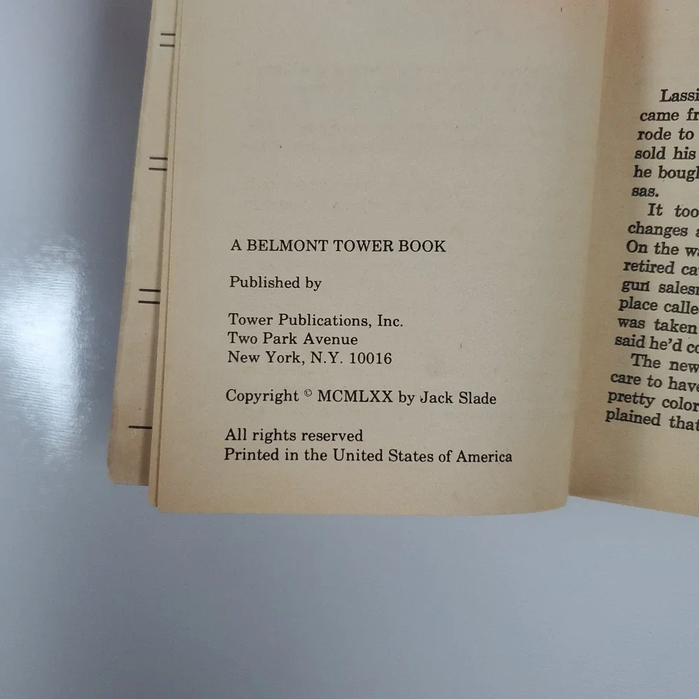 Lassiter: Guerilla and The Man From Lordsburg By Jack Slade BMI/Dorchester 1979